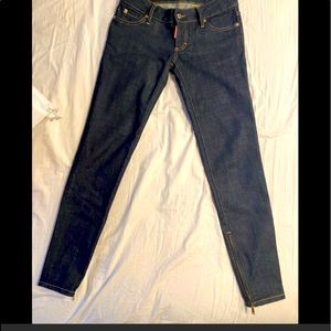 DSQUARED2 Womens Low Rise Dark Wash Denim